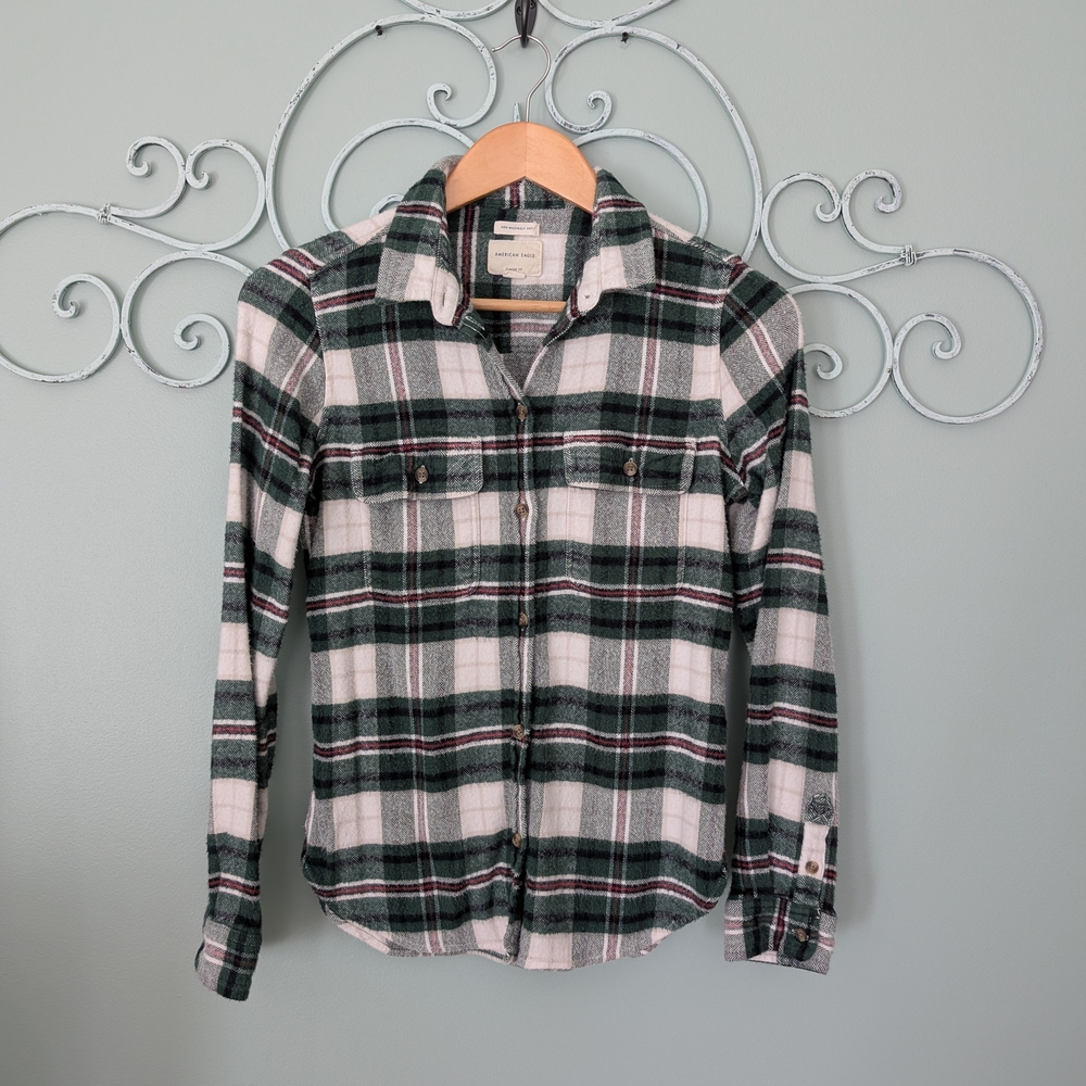 Plaid Button-Up Shirt